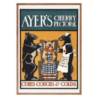 Poster Vintage Ayer's Cherry Pectoral Poster (1890–1907)