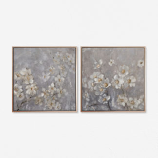 Bộ 2 tranh hoa mai - Tranh canvas hiện đại 50x50 cm