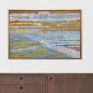 Tranh trừu tượng phong cảnh biển - Tranh canvas danh họa Piet Mondrian