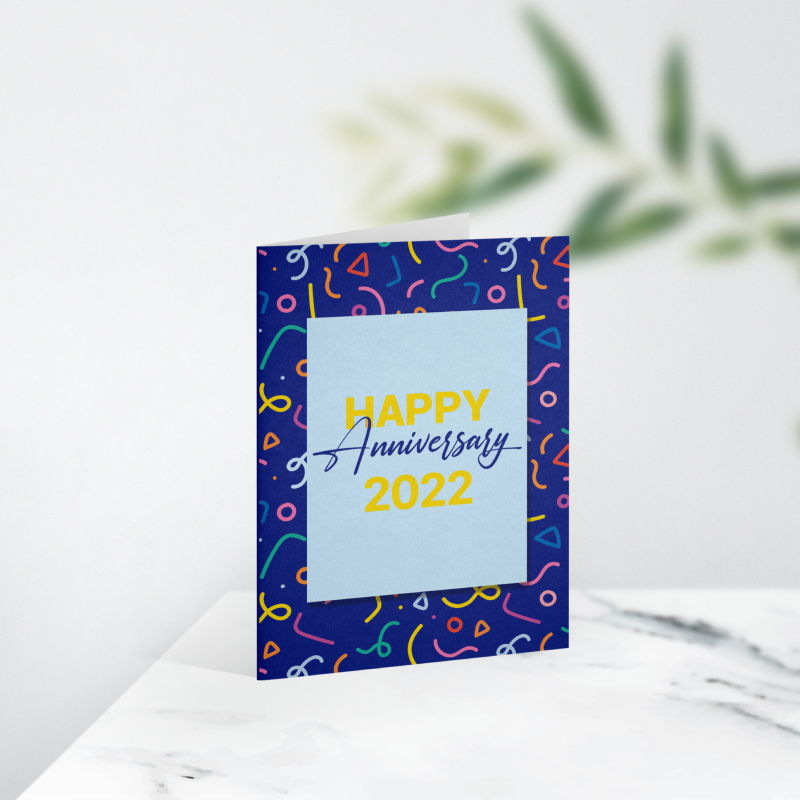 Thiệp quà tặng Happy Anniversary 2022