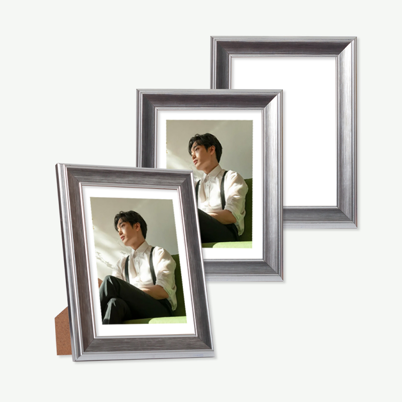 Bộ 03 khung ảnh để bàn Silver Frame  Khung composite  Miahomevn