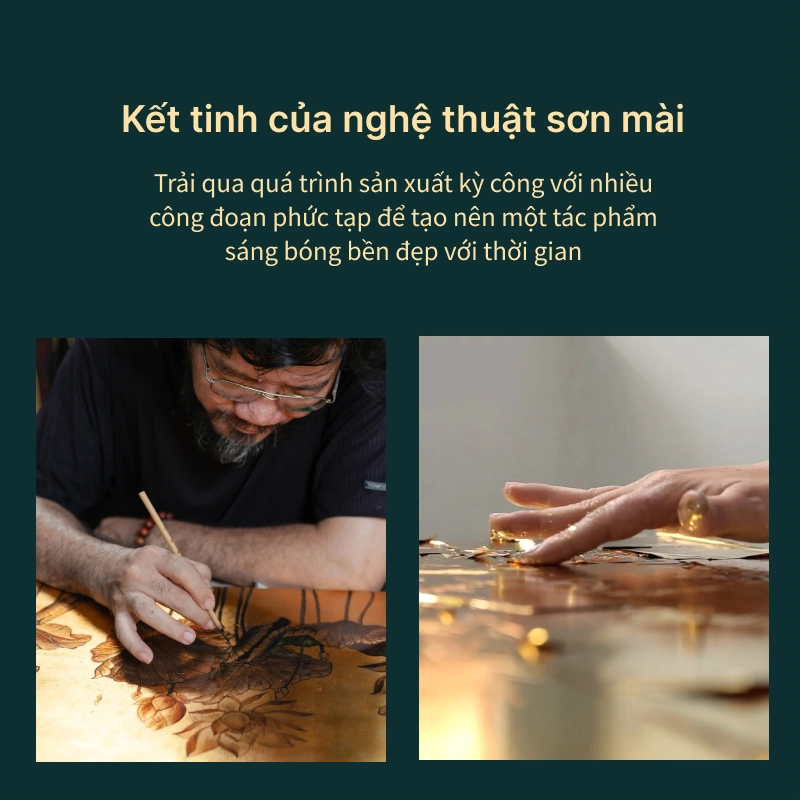 tranh hoa sen hồng hồ thu sơn mài treo tường