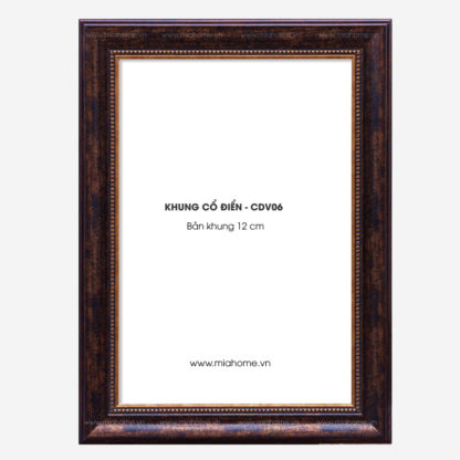 Khung tranh cổ điển vân giả cổ KCD06 - Bản 12 cm