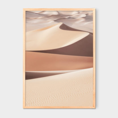 tranh sa mạc đồi cát hồng