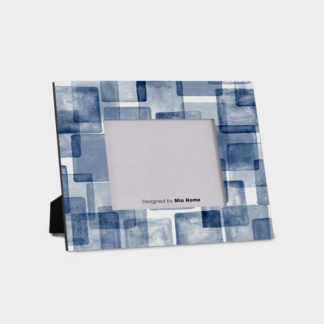 Blue square 13x18 - Khung ảnh để bàn sơn mài hoạ tiết hình vuông| quà tặng sinh nhật, khung ảnh gia đình- KSM03A