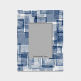 Blue square 10x15- Khung ảnh đẹp để bàn sơn mài hoạ tiết hình vuông | quà tặng sinh nhật, khung ảnh gia đình- KSM03A
