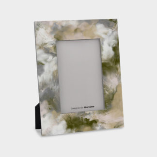 GREEN ABSTRACT - Khung ảnh để bàn sơn mài hoạ tiết trừu tượng 10x15 | quà tặng sinh nhật, khung ảnh gia đình- KSM08A