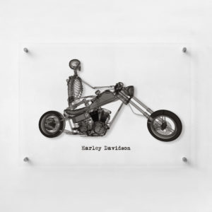 Tranh xe Harley Davidson - Tranh kính 3D - 141053
