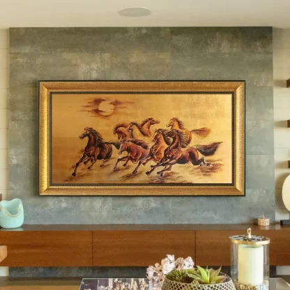 tranh tặng khai trương Mã đáo thành công tranh sơn mài