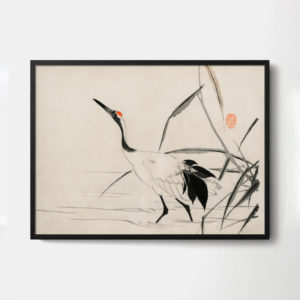 Japanese crane - Tranh chim hạc Mochizuki Gyokusen