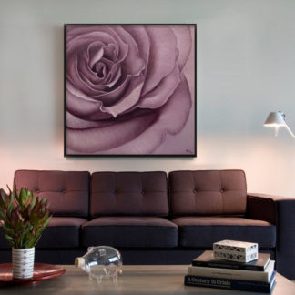 Hoa Hồng Tím - Tranh sơn dầu hoa hồng 110 x 100