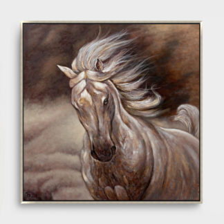 Tranh ngựa - Tranh sơn dầu chân dung chiến mã 110x110