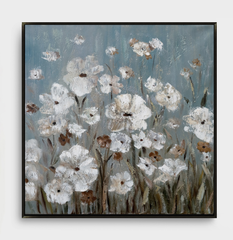 Hoa trong nắng sớm - Tranh sơn dầu hoa đẹp 60x60