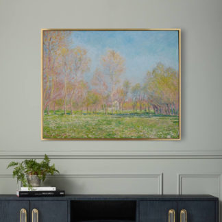 Tranh phong cảnh châu Âu Spring in Giverny (1890) Claude Monet - Tranh canvas