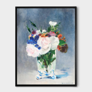 Flowers in a crystal vase - Tranh canvas treo tường danh hoạ Edouard Manet