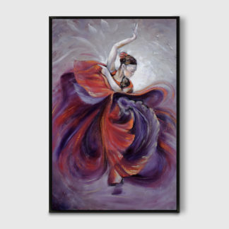 Vũ điệu Flamenco đỏ - Tranh sơn dầu cổ điển 80x120