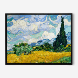 Cánh đồng lúa với cây tùng - Tranh canvas Vincent Van Gogh (1889)