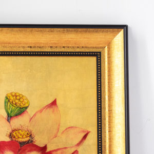 Hồng Liên Hoa - Tranh sơn mài hoa sen dát vàng, quà tặng đối tác nước ngoài