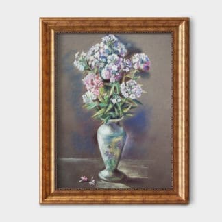tranh hoa cổ điển in canvas khung cổ điển 2