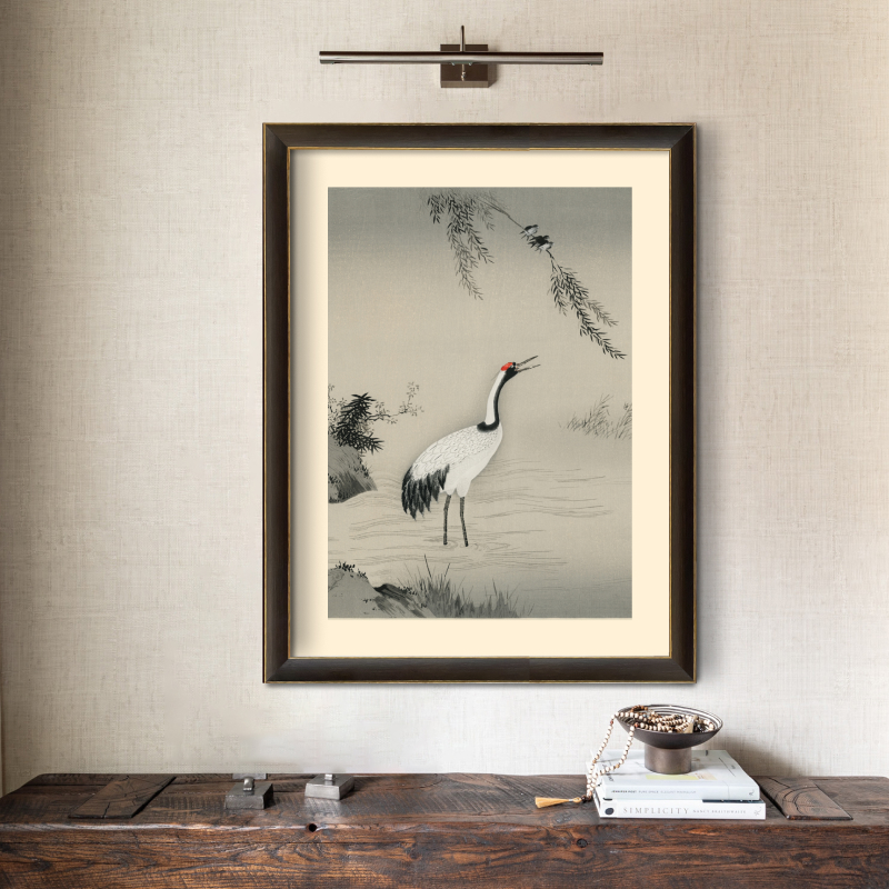 A traditional portrait of a beautiful Japanese crane by Kano Motonobu (1476-1559)-428178-jpeg 2