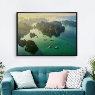 Tranh phong cảnh Vịnh Hạ Long - Tranh canvas treo tường 60x80 cm