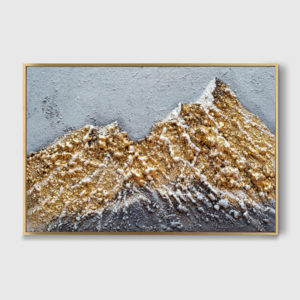 Núi vàng - Tranh sơn dầu đắp nổi 3D