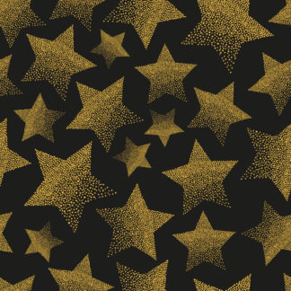 Ngôi sao vàng nền đen - Tranh dán tường cho bé