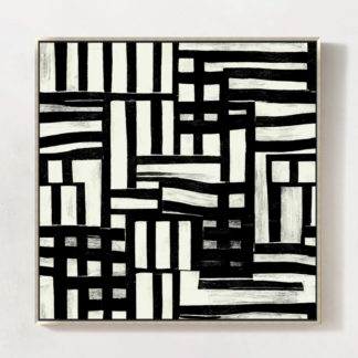 BnW no. 2 - Tranh canvas trắng đen geometry đương đại