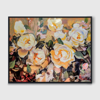 Romantic Flowers - Tranh sơn dầu hoa vàng treo tường phòng khách, phòng ngủ