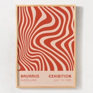 Deep Orange - Bộ 2 tranh khung kính Boho sắc cam