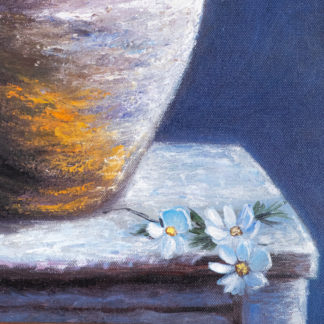 Đêm Xuân Xanh - Tranh hoa tĩnh vật sơn dầu vẽ tay