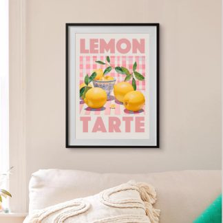 Lemon Tarte - Tranh khung kính treo bếp, phòng ăn