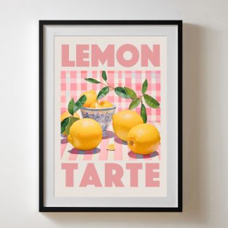 Lemon Tarte - Tranh khung kính treo bếp, phòng ăn