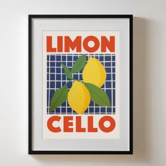 Limon Cello - Tranh khung kính treo bếp, phòng ăn