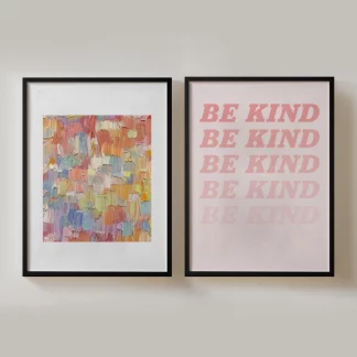 Be Kind - Bộ 2 tranh câu nói hay treo tường