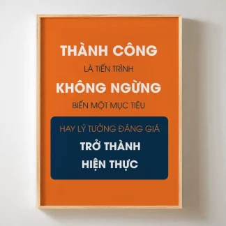 Thành công - Tranh canvas văn phòng về không ngừng cố gắng