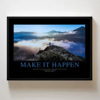 Make it happen - Tranh tao động lực make it happen