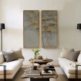 bộ 2 tranh treo tường phòng khách