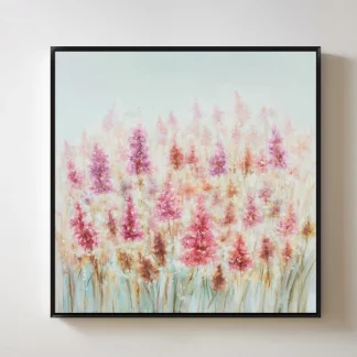 Lavender hồng - Tranh canvas đồng hoa lavender treo tường phòng khách đẹp