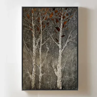 Rừng thu - Tranh canvas phong cảnh hiện đại