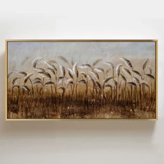 Cánh đồng cỏ lau trong nắng vàng - Tranh canvas