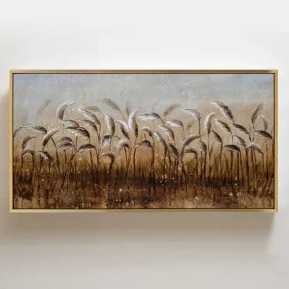 Cánh đồng cỏ lau trong nắng vàng - Tranh canvas