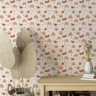 Butterfly Rainbow - Tranh dán tường hoạ tiết bươm bướm cầu vồng