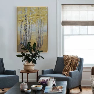 Nắng Qua Rừng Vàng - Tranh phong cảnh mùa thu canvas