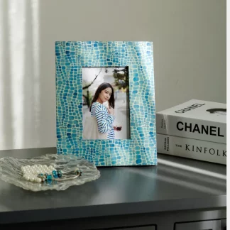 Mosaic Blue | Khung hình sơn mài 10x15 cm để bàn | Khung ảnh đẹp