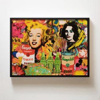 Famous Icons - Tranh canvas pop art Marilyn Monroe và Elvis Presley