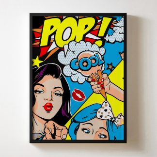 Pop Art Girl - Tranh cô gái phong cách pop art treo tường