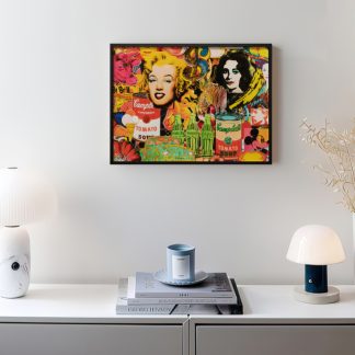 Famous Icons - Tranh canvas pop art Marilyn Monroe và Elvis Presley