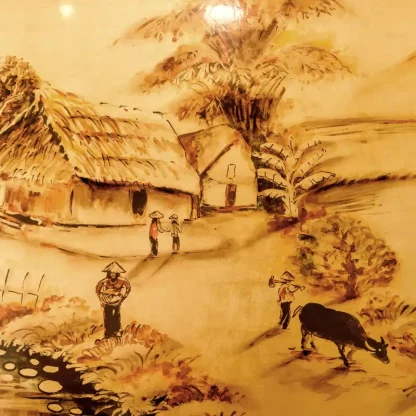 Tranh lang que son mai dat vang 60x90 1