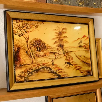 Tranh lang que son mai dat vang 60x90 3